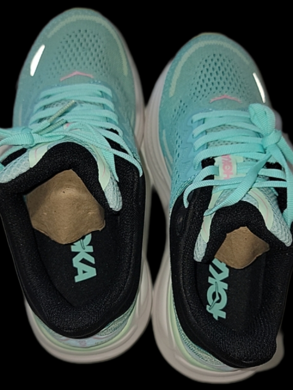 "WIDE" Hoka Bondi 9 Women's Teal and Pink Running Shoes BRAND NEW MULTIPLE SIZES - Picture 9 of 14